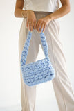 Chunky Knit Purse — Baby Blue