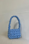 Chunky Knit Purse — Baby Blue